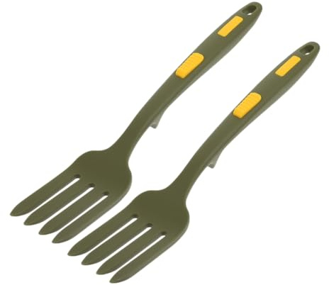 VERDANVERSE 2pezzi Forchette Silicone Flessibile Per Cucina Resistenti Al Calore Utensili Per Mescolare e Frullare Per Pasta e Ergonomiche e Antiscivolo Facili Da Pulire