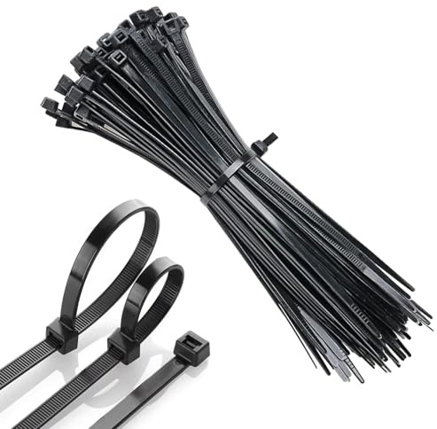 Eastrise Bridas para cables, gruesas, resistentes, grandes, resistentes, de plástico de nailon con autobloqueo, 100 mm x 3,6 mm, extralargas, paquete de 100 unidades, color negro (paquete de 100