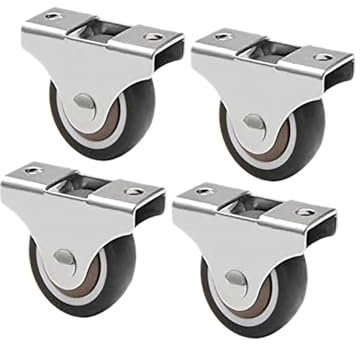 Rotelle Mi/Ni da 4 Pezzi Rotelle for mobili Rotelle fisse Piccole da 25 mm Rotelle mobili direzionali Rotelle mobili for mobili