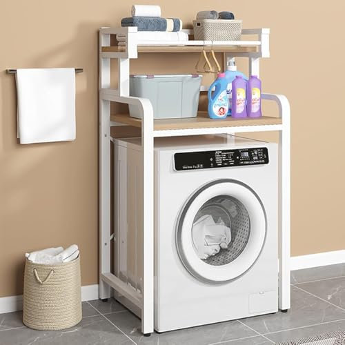Over Washer And Dryer Shelves,Washing Machine Storage Rack,Drum Washing Machine Cabinet,Storage Rack Over Washing Machine Storage Unit,For Bathrooms Laundry Rooms Balconies(Brown,6