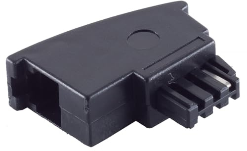 1 fiche F TAE / prise Western 6/4 - Import 0,2 m - Noir - Fiche F TAE vers RJ11