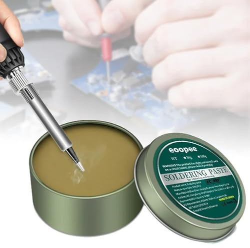 AYMBH 100g Lead-Free Rosin Solder Paste Flux – No Clean 100g Electronic Welding Grease for PCB, BGA, SMD, Phone Repair – High Purity, Non-Toxic, Environmentally Friendly, Low Residue Flux