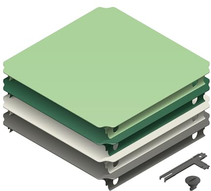 QUADRO Plattenset S – Erweiterungs-Set mit 4 großen Platten für Plattformen und Stufen, ab 6 Monaten je nach Aufbau, UV-stabil, Indoor/Outdoor, Made in Germany (Mint)