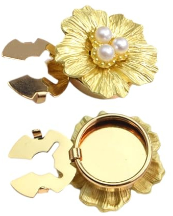 Coperture Di Bottoni Della Camicia: Coperture Di Bottoni Di Perline A Forma Di Fiore 2.5x2.5cm, 2 Pezzi Set | Elegante Decorazione Del Pulsante Per La Camicia Di Vestire Donne Minori