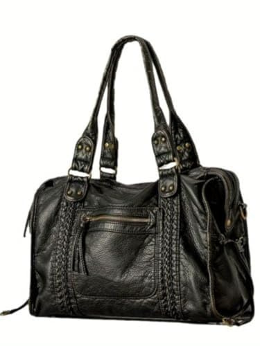 Générique Sac à main en cuir pour femme – Sac à main pour les cours – Grand sac de ville vintage, sacs à bandoulière, fourre-tout pour femme pour le travail et les voyages