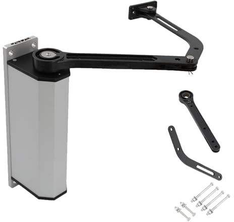 OuvrE-portes Automatique Électrique avec Télécommandes, Ouvre-Portes Vertical À 90°, Système de Fermeture Automatique de Porte de 60W pour Divers Types de Portes À Ouverture Plate