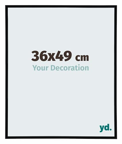 yd. Your Decoration - Puzzlerahmen 36x49 - Schwarz Hochglanz - Puzzlerahmen 500-1000 Teile - Kunststoff Bilderrahmen - Annecy