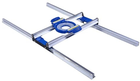 VBESTLIFE Slitta per Fresatura per Lastre Appiattite, di Regolazione Dell'altezza di Precisione a 3 Assi Kit Slitta per Fresatrice Guide Rinforzate per Progetti in Resina con Piastra