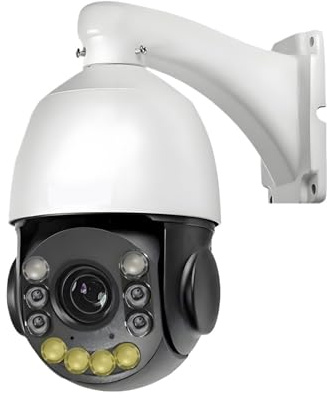 GUYSGNX Caméras de sécurité, Caméra De Surveillance IP Dôme PTZ PoE Haute Vitesse, Infrarouge, Couleur, Suivi Automatique, Zoom 54x, 4K, 8 MP, Audio, RJ45, Métal(256GB,25fps 54X 3K 335)