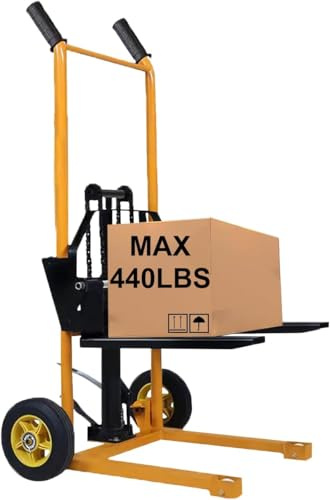 Stapler Carrello per piattaforma Piccolo impilatore manuale dell'argano dell'ascensore del materiale del carrello forcale idraulico carrello dell'ascensore idraulico delle rotelle girevoli