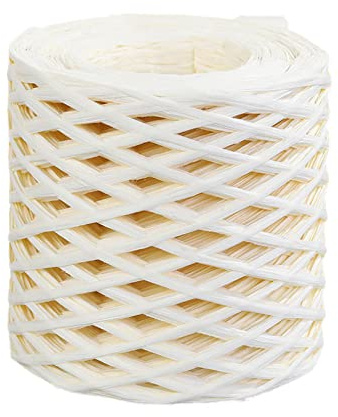 Hilo de papel de paja de rafia natural de 200 m for tejer a mano y hacer ganchillo manualidades DIY