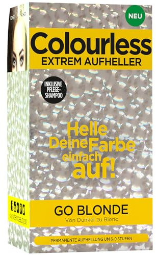Colourless Brightener Go Blonde, allows you to change from dark to blonde hair in a single treatment, then you can dye your hair directly back as you like