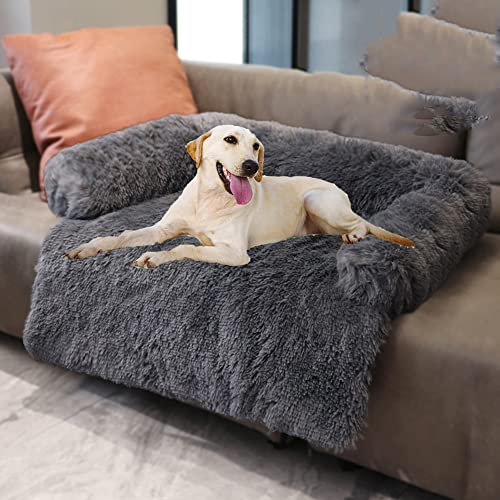 ANQI Orthopädisches Hundebett für Kleine Mittlere Große Hunde,Plüsch Hundesofa Hundekörbchen mit Abnehmbarem Bezug,Weiches Flauschig hundekissen,waschbare Hundesofa,XXL Hundematte Tierbett