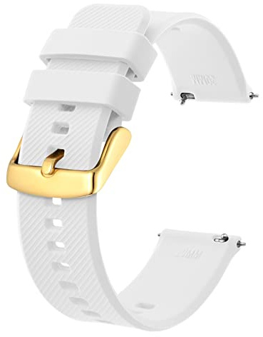 BISONSTRAP Uhrenarmband 18mm 19mm 20mm 21mm 22mm, Silikon Uhrenarmbänder mit Schnellverschluss für Männer Frauen