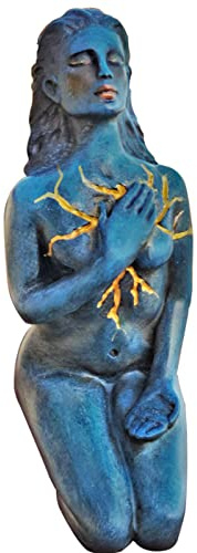 NUACOS Göttin der Heilung Statue, Selbstliebe Geist Göttin Skulptur Dekorationen, handbemalte Harzstatue,Deko-Figuren,Portrait Sculpture Resin Crafts,Valentinstagsgeschenk