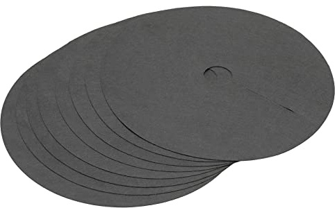 sourcing map Confezione da 8 anelli per pacciamatura per alberi in tessuto non tessuto, 62 cm, nero