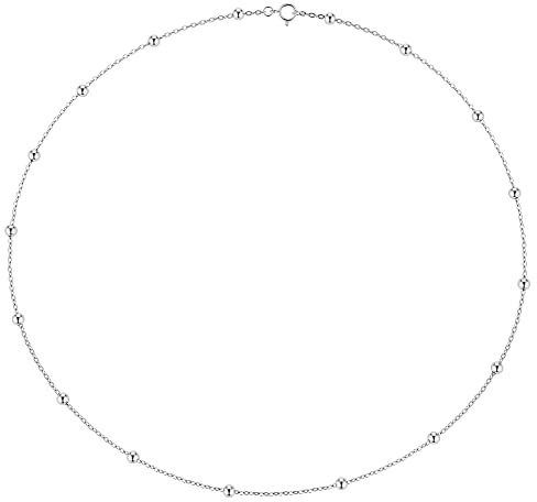 KALVICA 925 Sterling Silber Kugelkette Halskette Damen Silberkette mit Kugeln für Frauen Mädchen Kurze Choker Halskette Schlüsselbein Kette Fine Jewelry Geschenk