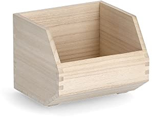 Zeller 15178 Stapelkiste, Holz, ca. 20,5 x 18,5 x 16,3 cm