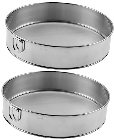 HEMOTON 2pcs Ultra Fine Mesh Strainer Baking Accessories Flour Mesh Sieve for Baking Manual Flour Strainer
