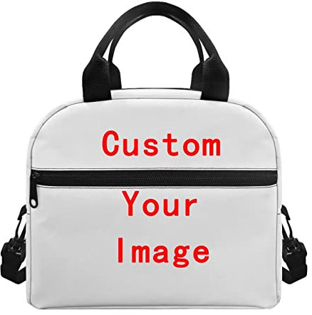 HUIACONG Bolsa térmica personalizada para adultos y niños, lonchera térmica personalizada para niños y niñas, lonchera grande con correa ajustable para el hombro