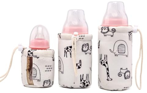 Asudaro Baby Flaschen Wärmertasche - Isoliertasche Für 150 Ml/240 Ml/300 Ml Flaschen - Tragbare Isolierte Tasche Mit Kordelzug Für Zuhause, Reisen, Outdoor