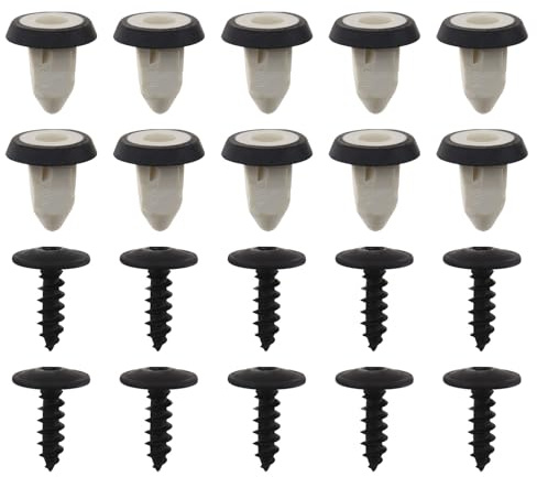 LT Easiyl Ensemble de 20pcs Kits de Fixation Support de Plaque d'immatriculation de Voiture 51127020321 Écrou d'expansion N90775001 Vis Torx Accessoires Compatible avec Audi Compatible avec BMW