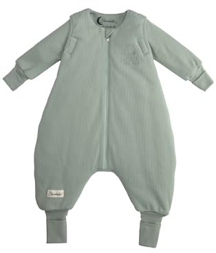 Sterntaler Unisex Baby m.Beinen 68/74 Edda Schlafsack, steingrün
