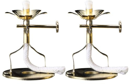 TOPBATHY 2 Stücke Dochthalter Für Öllampen Butterlampenhalter Aus Legierung Buddha Zubehör Dekorativer Dochtlampenständer Für Zuhause Meditation Und Besondere Anlässe