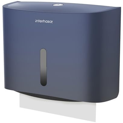 interhasa! Dispensador de Toallas de Papel para Montaje en Pared, Montaje Adhesivo sin taladrar ni atornillar para la instalación de dispensador de Toallas de Papel Plegable múltiples/Doble