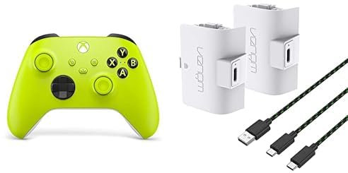 Xbox Wireless Controller Electric Volt+Venom High Capacity 1100mAh Rechargeable Battery Twin Pack - White Series X & S One