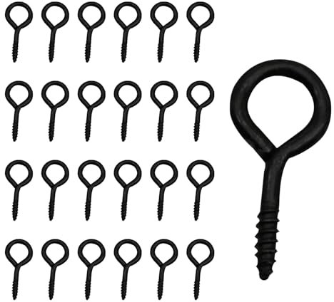 Lot de 50 vis à œillets noirs 16 mm x 30 mm Pour bijoux, artisanat, cadres photo et décoration de vacances