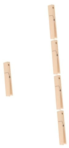 Zerodeko 5 Pezzi Portasciugamani in Legno Con Venature Naturali Versatile Per Bagno E Lavanderia