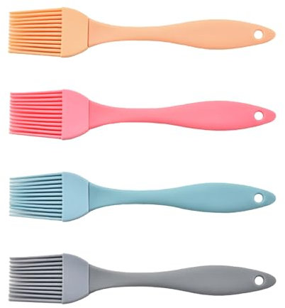 4 Stück Backpinsel Silikon,Silikonpinsel,Cake Pinsel Backen Set,Silikonpinsel Küche Kochen,Silikon Pinsel für Backen,Küchenpinsel Hitzebeständiges Brush,Pastry ölpinsel Klein,Food Gemüsepinsel