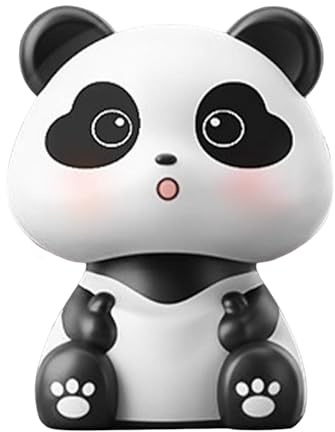 Figura Panda a energia Solare – Panda con Testa oscillante, per Auto per cruscotto | Ornamento Creativo Panda Il cruscotto in Auto, Decorazione per la casa, scrivania, Dolce Regalo