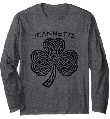 JEANNETTE St Patricks Day Ireland Shamrock Irish St Pats Manche Longue