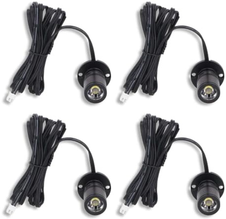 Jwthee 4pcs Dimmable LED Mini Spotlight, 5V LED LED Light Gioielli Visualizza luci di armadio USB Luci armadio Spotlight per esposizione modello di gioielli Modello (Luce naturale)