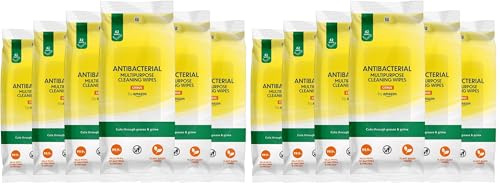 by Amazon Antibakterielles Multifunktions Reinigungstuch Zitrone 6 x 42 42 Tücher (Packung mit 2)