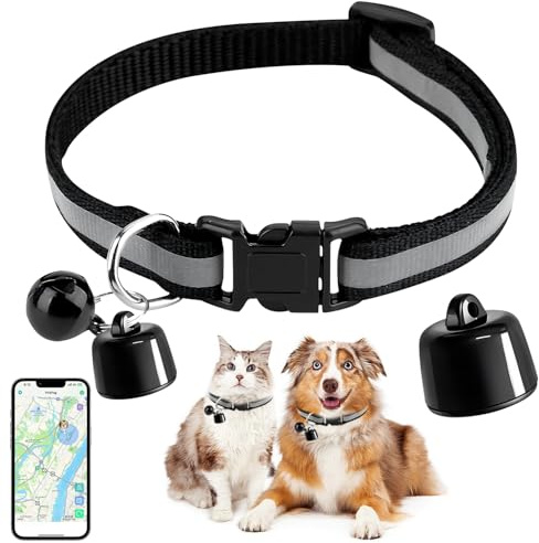 Pipihome Cat Tracker, Dog Tracker with No Monthly Fees, GPS Pet Tracker for Cats Dogs, Compatible with iOS/Android, Mini GPS Tracker Device for Small Pet