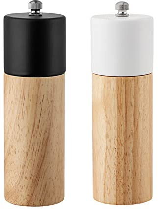 Asyduey 2 Paquetes Molinillo de Madera para Sal y Pimienta Molinos de y Nueces Botella de Molinillo de Condimentos de Mano Cocinar Herramientas de Cocina Caseras