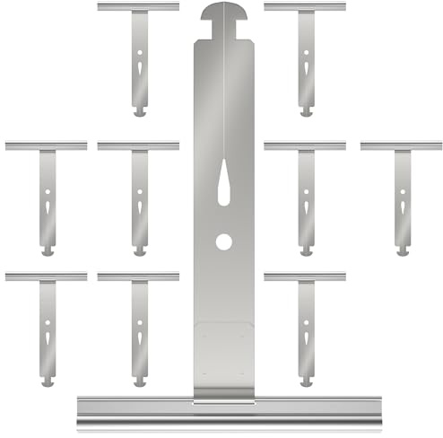 Zalava Lot de 10 Attache Tablier Volet Roulant en Métal,Universel Attache Souple à Clipper pour Fixation de Lame du Volet Roulant Électrique/Manuel/Solaire,Accroche et Crochet Compatible avec Somfy