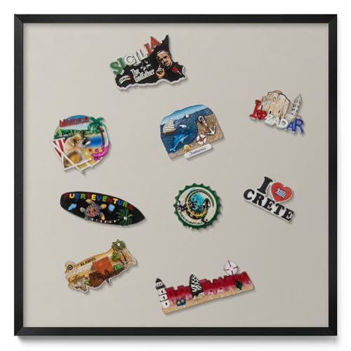 Tulup Magnettafel Pinnwand 50x50 cm Schwarz Kunststoffrahmen Beige Rosa Akzent Magnetisch Wandboard Memoboard Notiztafel Organisation für Büro Zuhause Küche Schule