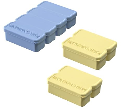3 st isbricka i silikon med lock, silikonbrickor för isbitar med lock, diskmaskinssäker. Lämplig för soppor, såser och matförvaring