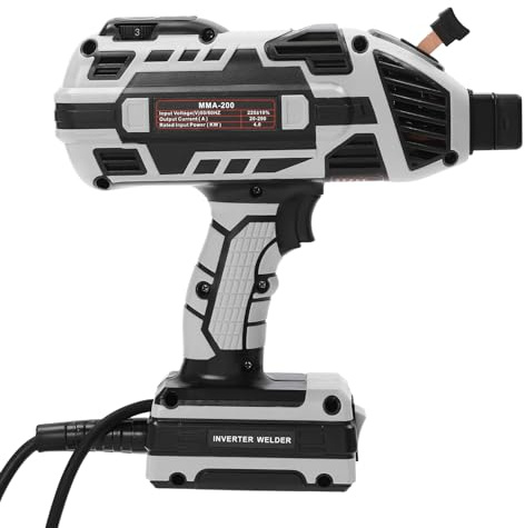 Fyssnn 4600W Tragbares Handschweißgerät, Schweißmaschine mit IGBT Inverter | Elektroden Schweißgerät für 2.5-3.2 mm Drahtstangen, Stahlwerk, Metallbau, Reparaturen, Haushalt & Industrie (Gray)