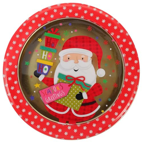 COLLBATH Christmas Cookie Box Tinplate Festive Treat Box for Baking Snacks for Christmas Biscuits