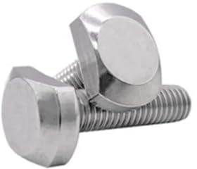 Vierkantkopfschrauben, Vierkantkopfschrauben aus E Edelstahl-T-Nutenschrauben M5-M10, sortierte Packung, silberfarbene Hammerkopfschrauben(M6x20-5pcs)