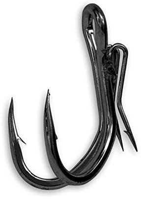 Black Cat Ghost Hook Double Wallerhaken, Welshaken (5er Pack), Größen 3/0, 4/0 oder 5/0 zur Auswahl, Angelhaken zum Wallerangeln, Haken zum Welsangeln, Zwillingshaken, Größe:6/0