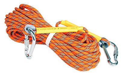 HYFAN Klettern Fluchtseil Ausrüstung Feuerrettung Fallschirmseil Outdoor Professionelle Hohe Festigkeit Schnur Sicherheitsseil (Polyester, 8 mm, 60 ft)