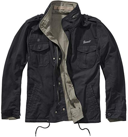 Brandit Twister Männer Übergangsjacke schwarz/oliv L 100% Baumwolle Basics