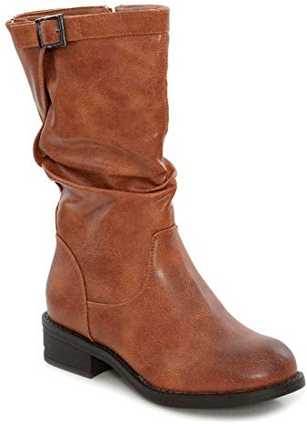 Toocool - Scarpe Donna Stivali Biker Motociclista Pelle Sintetica Casual Fibbia LO-991