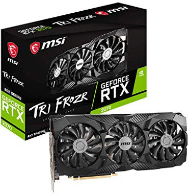 MSI Gaming GeForce RTX 2070 8 GB GDRR6 256 bits HDMI/DP DirectX 12 VR Ready Ray Tracing Turing Architecture Tarjeta gráfica HDCP (RTX 2070 Tri FROZR)